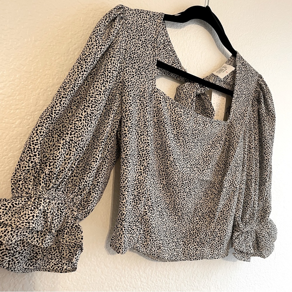 Sienna Sky Cropped Square Neck with Tie Back Small
